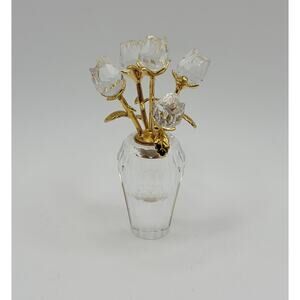 Swarovski Crystal Memories Rose Gold Stems/Leaves 9448 NR 000 005 No Box 2.75”H